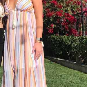 Pastel Candy Maxi Free people Strappy Dress